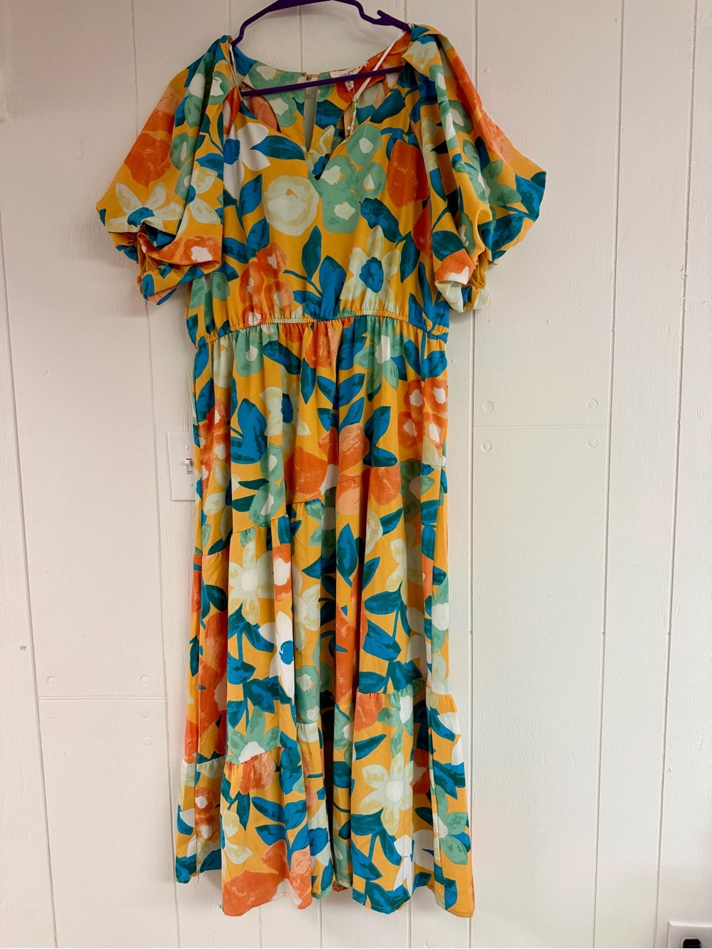 Umgee Mixed Tropical Floral Dress- Size 1X NWT